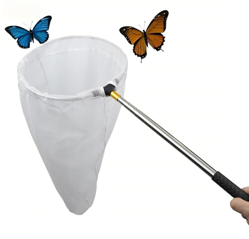 Telescopic Stainless Steel Insect Butterfly Catcher Nets Fishing Landing Net Bug Catcher for Outdoor Sports