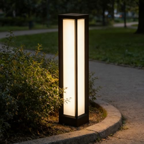 LEONLITE 5CCT 32 LED Bollard Pathway Lights Wired, 14W/19W/24W, 120V-277V