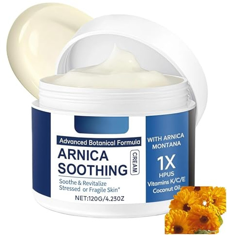 Arnica Soothing Cream for Skin Care, with Vitamin K, C & E, Moisturizing and Soothing Skin