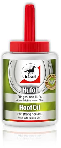 Leovet Olio per Zoccoli | 450ml | Prodotto per la Cura degli Zoccoli dei Cavalli | con Pennello Integrato