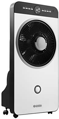 Olimpia Splendid 99356 Peler Chill Turmventilator Kühler mit Nebulisator, Ionisator und Anti-Mückenfunktion/Insektenschutzmittel, 2 Liter Kanister und Oszillationsgitter 360°