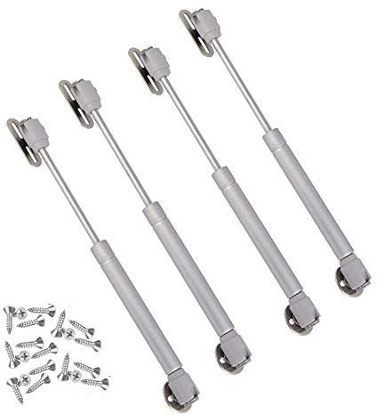 JZK 4 x Gas Hydraulic strut Stay Lift Hinge Piston arm Damper 120N for Heavy Flap Door, Soft Close lid Support for Large Toy Box lid Cupboard Door Storage Chest lid