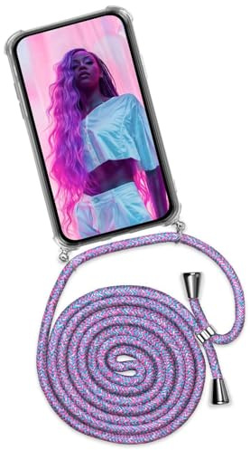 ONEFLOW Handykette für Samsung Galaxy J5 (2017) Hülle mit Band, Handyhülle mit Kette abnehmbar, Handyband zum Umhängen, Handy Umhängeband Lange Handykordel, Twist Case – Unicorn