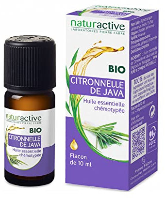 Naturactive Huile Essentielle Citronnelle de Java (Cymbopogon winterianus) Bio 10 ml
