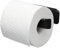 Tiger Tess Toilettenpapierhalter, Montage zum Kleben oder Schrauben, Kunststoff, Farbe: Schwarz, 145x45x81 mm