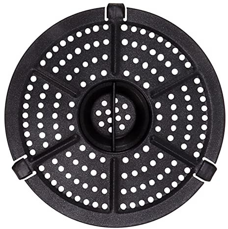 Air Fryer Crisper Tray, 15.5cm 6.1 Inch Air Fryer Grill Rack Round Air Fryer Replacement Grill Pan Non Stick Grill Pan Plate Air Fryer Accessories