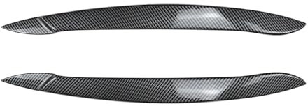 FRUDYR Scheinwerfer-Augenbrauenverkleidung passend for BMW X5 E70 2008–2013, Karbonfaser-Look/schwarz glänzend, Frontscheinwerfer-Lampenabdeckung, Braue, Scheinwerfer-Augenlid Scheinwerfer-Brauenform(