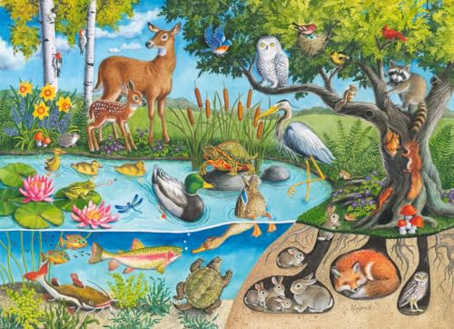 Ravensburger Animals Above & Below - Educational Toys for Kids - 60 Piece Jigsaw Puzzle - 4 Years +