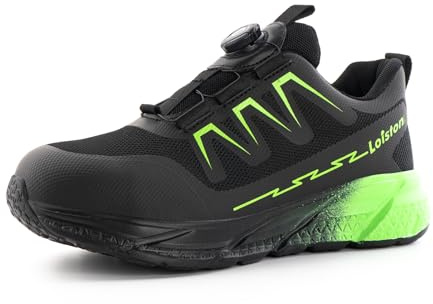 Loiston Zapatos de Seguridad para Mujer Zapatos de Trabajo Zapatillas de Seguridad Puntera de Acero Ligero S1p S1 S2 S3 SRC Verde K06 Gr.42