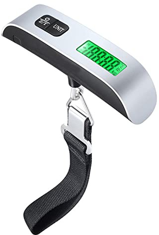 Balance à Bagages Numérique – Pèse-Bagage Électronique Portable Jusqu'à 50kg, Compacte, Légère, Écran LCD– Idéal pour Avion, Voyage, Valises et Cabine
