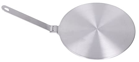 Heat Diffuser Plate, Removable Stainless Steel Induction Adapter Plate Heat Induction Cooker Plate with Handle for Kitchen (24#)