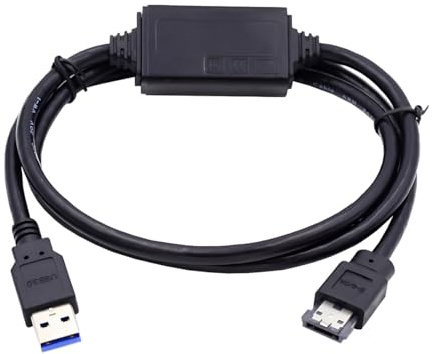 NGFF USB 3.0 Type-A 5Gbps to Power Over eSATA DC5V Adapter USB2.0 to HDD/SSD/ODD eSATAp Converter (Length=100cm)