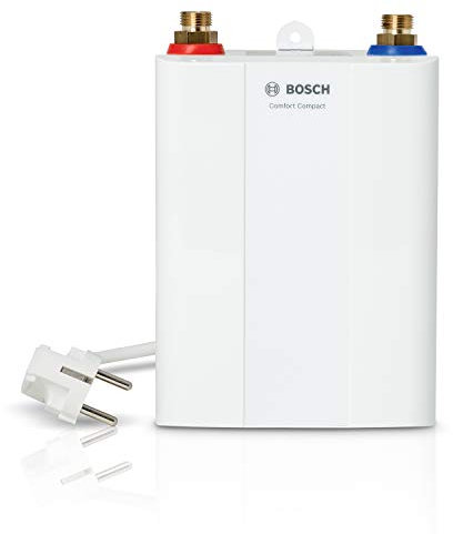 Bosch elektronischer Kleindurchlauferhitzer Tronic 4000 4 ET, steckerfertiger, kompakter Untertisch Durchlauferhitzer zur schnellen Montage, Energieklasse A, 3,6 kW