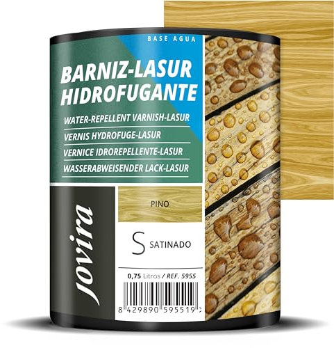 JOVIRA PINTURAS Lasure Hydrofugeant Protecteur imperméable effet perlé. Elle protège, décore et embellit tous les types de bois. (750 millilitres, Pin)