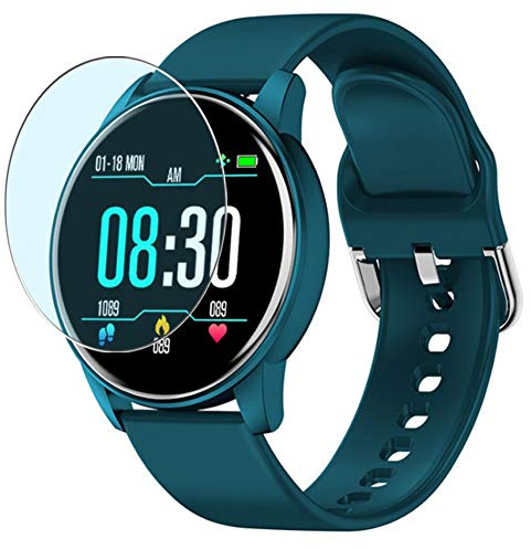 Puccy 3 Pack Anti Blue Light Screen Protector Film, Compatible with Smartwatch Smart Watch Janker ZL01 1.3 TPU Guard （ Not Tempered Glass Protectors ）
