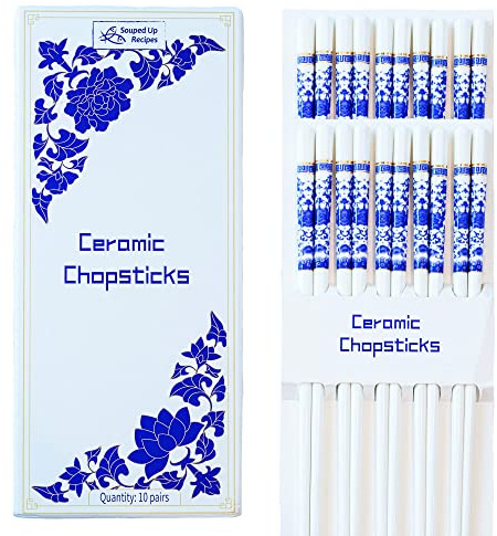 Buy It For Life Chopsticks - Blue Peony Design