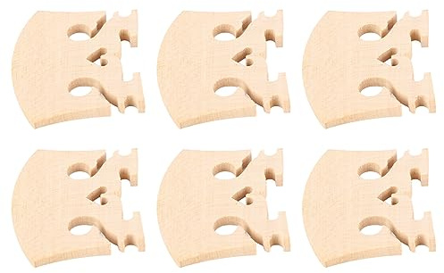 10 Pezzi 4/4 Ponte per Violino, a Forma di Cuore, Ponte in Legno di Acero, Stile Barocco (Colore legno 4/4)