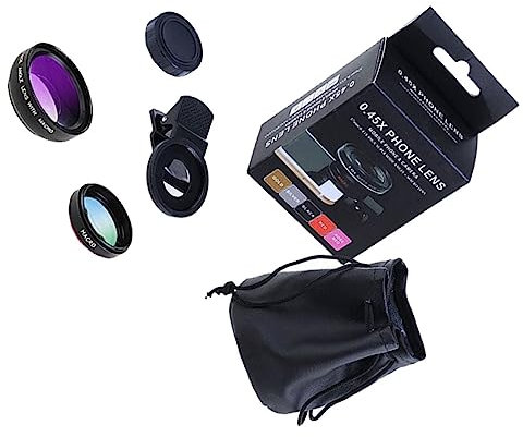 ABOOFAN Universal Clip On Phone Lens Macro Lens Black Mobile Photography with Lens for Smartphones Includes Lens Protector