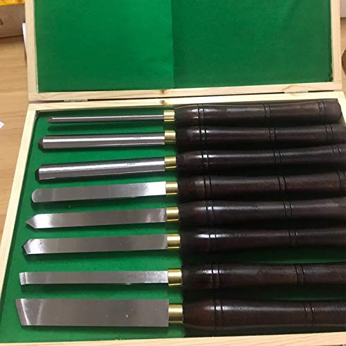 YAOBAO 8 Stück HSS Drechselmesser Set,Drehmeißel Meißel Set, Holzdrehmaschinen Meißel Set,Drechseleisen Drehmeißel, Drechsel-Werkzeuge Für Holzschnitzereien, Wurzelschnitzmöbel