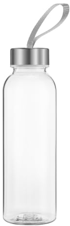 Vllcsla Borraccia Plastica Trasparente Borracce Sportiva in Plastica 300 ml / 400 ml / 580 ml, a Prova di Perdite e senza BPA Borraccia Sportiva con Manico, Bottiglia d’Acqua senza Cannuccia