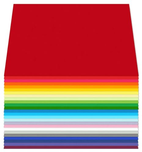 Duoleimi 50 Couleurs de Papier cartonné A4 pour Loisirs créatifs, 100 Feuilles de Papier cartonné 230 g/m², Papier pour Scrapbooking, Fabrication de Cartes et projets DIY.