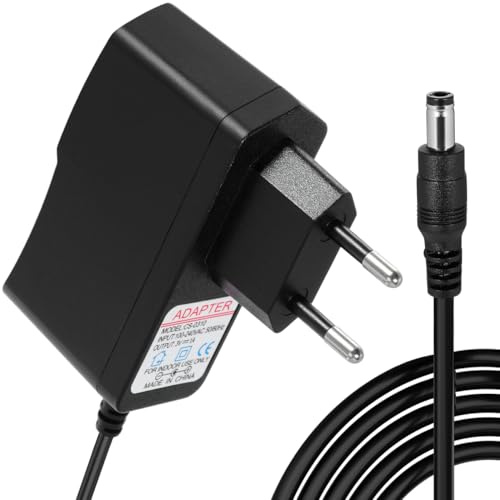 Gadpiparty 3 V 1 A strömförsörjning, DC 5,5 x 2,1 mm kontakt, EU-kontakt, svart | AC 100–240 V till DC 3 V 3 W, för liten elektronik, för LED-dekoration, för leksaker och klockor, reservströmförsörjning