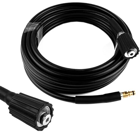 Tubo flessibile per idropulitrice ad alta pressione, tubo dell'acqua resistente, rondella da giardino a connessione rapida, tubo di pulizia per auto, materiale rinforzato previene piegamenti, spray