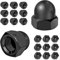 Qrity 20 Pcs Acorn Cap Nuts, M6 Black Carbon Steel Dome Nuts, Decorative Hex Cap for Protecting Screws and Bolts