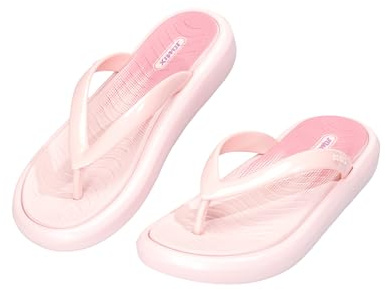 CLEIKS Tongues Femme Flip Flops Tongues Chaussures de Plage Chaussons Pantoufles Plates Tongues Larges Chaussures d'Été Sandales