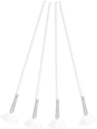 IMUSINICE Pinceles para Mascarillas Faciales Mango Largo de Madera Juego de 4 para Aplicación y Precisa y Cerdas de Nylon en Forma de Abanico