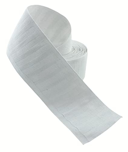Olgamo Cotton 3.2 Inch Curtain Heading Deep Pinch Pleat White Tape 20-Yard