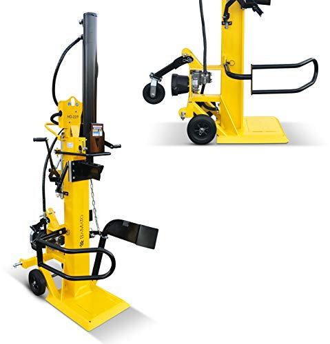 BAMATO Holzspalter HO-22P | Zapfwellenantrieb | Inkl. Dreipunktaufhängung | Spaltkraft 22 Tonnen | integriertes Fahrwerk und drehbares Stützrad | Brennholzspalter Zapfwellenholzspalter