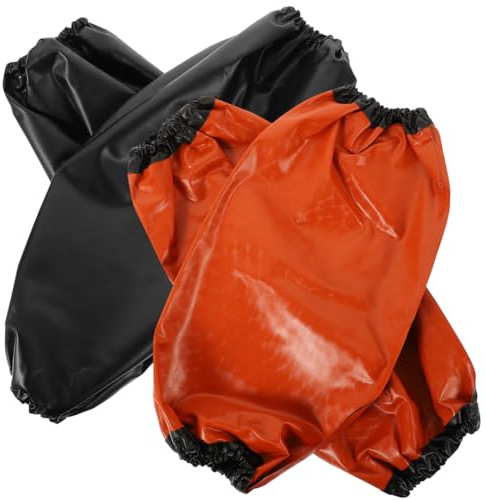 COLLBATH Manchettes Imperméables En Pvc 2 Paires Manchons Étanches De Protection Du Bras Pour Cuisine Peinture Jardinage Travail