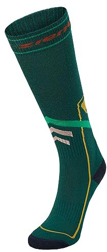 Ziener Kinder SEREN Ski-Socken | Mix aus Wolle, gepolsterte Sohle, deep green, S-M