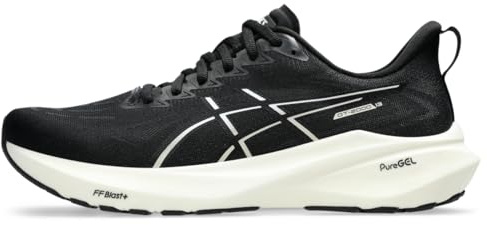 ASICS GT-2000 13 löparskor för män, Svart vit, 46 EU bred