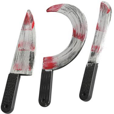 ibasenice 1ensemble Décorations Halloween Accessoires De Fête avec Couteaux Plastique Simulés Et Effet Sanguinolent pour Garçon Fille pour Cosplay Et Ambiance Halloween