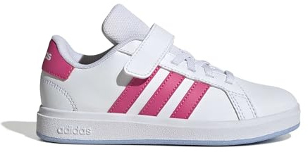 adidas Unisex Kids Grand Court 2.0 Shoes Children, FTWR White/Pulse Magenta/Glow Blue, 2 UK