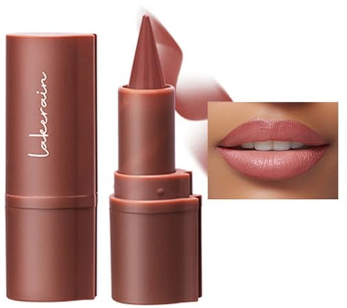2 In 1 Lipstick & Lipliner, Gradient Nude Lippenstift 24 Stunden Halt, Matte Velvet Lipliner, Creme Lipstick Wasserfest, Glatte Lippenkonturenstift, Multifunctional, Langanhaltender, Lippen Makeup（#2）