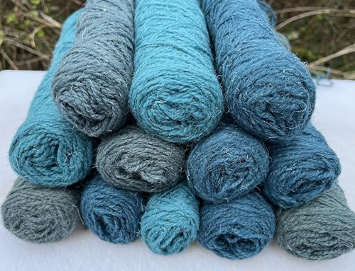 Yarn Wool STOCK - REST von Fabrik 100% Schurwolle ACHTUNG !! HART, KRATZIG, DICK !!! ca.150g/100m Nadelstärke 3,5-4 Achtung zuerst lesen Beschreibung - nachher bestellen!!! (TÜRKIS FARBE 1400g)