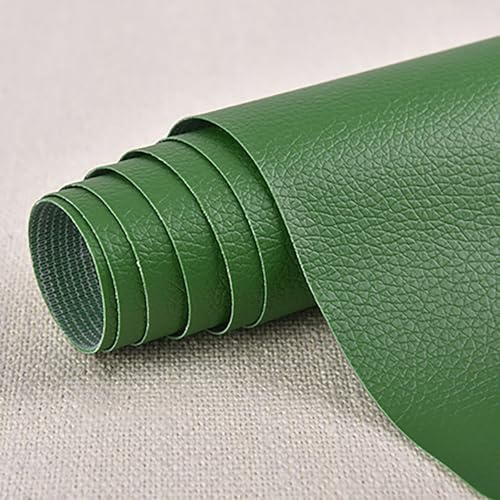 Pelle Adesiva per Riparazioni, Tessuto Decorativo per Auto, per Interni Auto, Tappezzeria, Cassetti Portagioielli, Cucito Fai da Te, Lavoretti Manuali-green 2||25 * 30cm