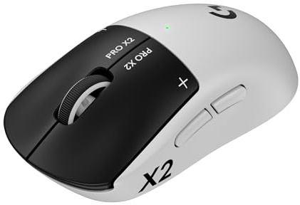 Logitech G PRO X2 SUPERSTRIKE Lightspeed kabellose Gaming-Maus, super schnell, äußerst leicht (61 g), anpassbare klick-Haptik, USB-C-Aufladung, für PC/Mac/Laptop - Weiß