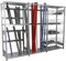 REGALWERK Handwerkerregal BERT, HT Regal für Monteure und Installateure, 2m x 2,8m x 0,5m (HxBxT), für Kleinteile und Langgut, Gitterkörbe