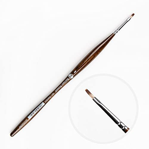 BORCIANI BONAZZI Pennello in Mangusta Sintetica n 1 Punta Piatta - Manico ergonomico