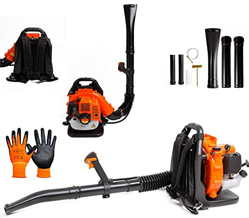 AMC Soplador de Gasolina con Motor de 43 CC Hombro Mochila, Velocidad Ajustable según Las Necesidades, ergonómico Adecuado para Profesionales y Bricolaje