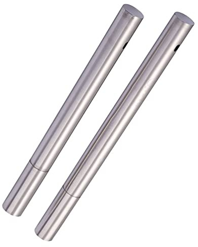 Teensery 2 Pcs Stainless Steel Barbecue Skewers Storage Tube Metal Sticks Organize Container for Home Restaurant Use (30cm, 35cm)