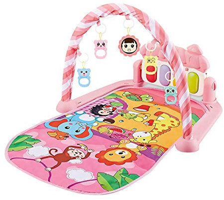 Aferzov Baby Spielmatte Babys Laufstall Funktion mit Musik Licht Kick Playmat, Baby Fitness Spielmatte, für Baby Spielbogen Musik Erlebnisdecke, Baby Aktivitätsmatte