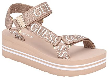 GUESS Damen Avin Keilsandale, Rose Gold, 36 EU