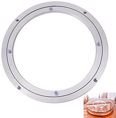 Plateau Tournant à Roulement, Plaque Pivotante Lisse, Table Tournante D'alliage D'aluminium, Plateau Tournant Roulement à Billes, pour La Cuisine, Le Salon, Heavy Duty, Lisse, 25cm/10 Pouce