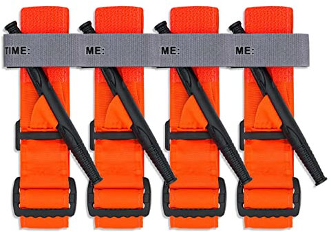 RHINO RESCUE Tourniquet Médical à Une Main, Kit de Premiers Secours D'urgence, pour Le Contrôle de La Perte de Sang, EMT Mil-Spec Tactical Avec Treuil en Plastique Orange(4 PCS)
