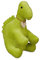 Relaxdays Türstopper Dino, Stoff & Sand, Kinder Türpuffer für Boden, innen, HxBxT: 18 x 13 x 24 cm, Deko Türsack, grün